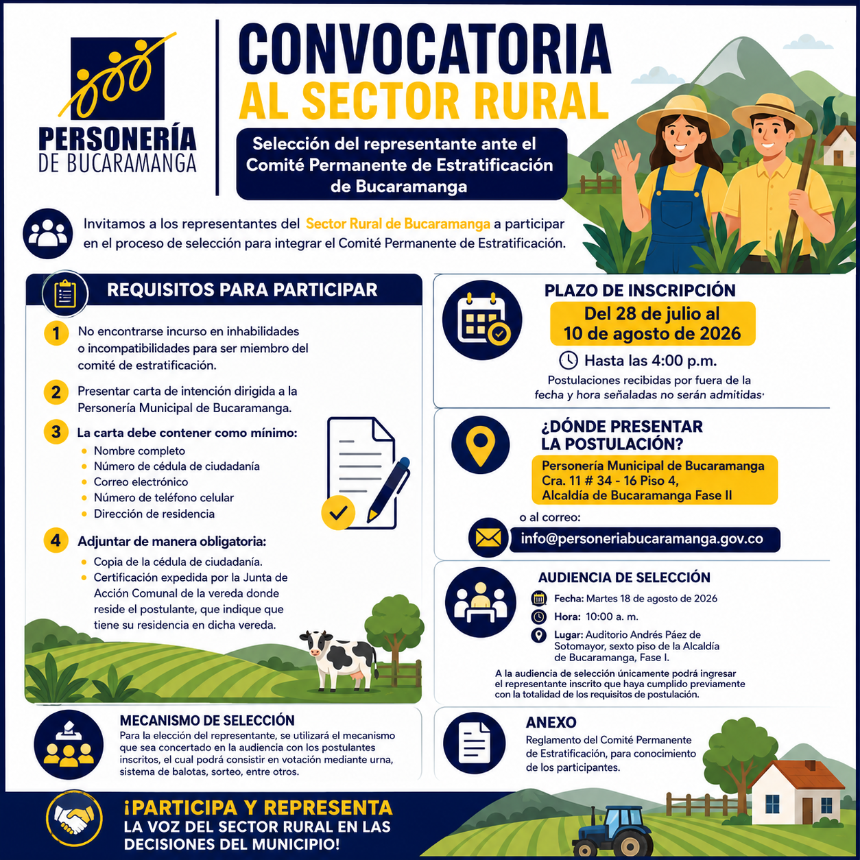 Aviso audiencia de lectura de sentencia - Bloque Mineros - 7, 8 y 9 de julio de 2026